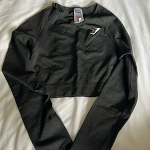 Gymshark Large cropped long sleeve workout top